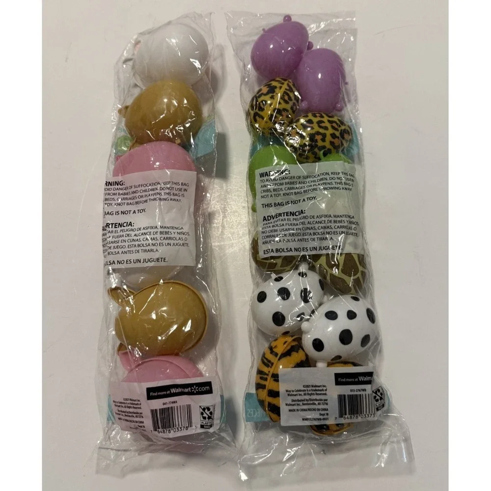 Easter Eggs Plastic Animal Characters Qty 18 (6 Medium & 12 small)